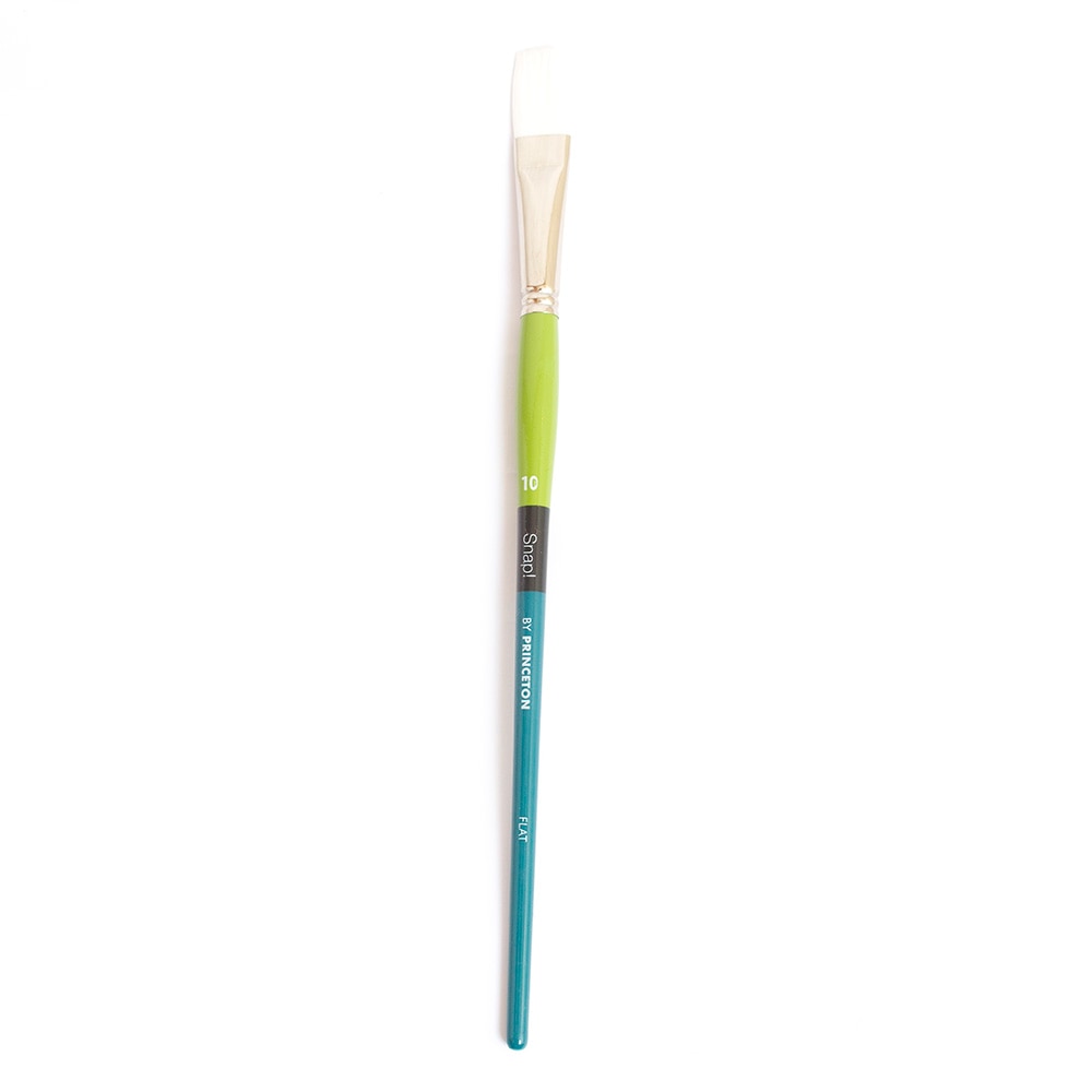 Princeton, White, Brush, Art & School, Snap, Taklon, Long Handle, 10, 402216